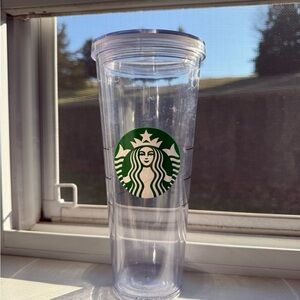 Starbucks Clear Double-Wall Tumbler with Classic Logo